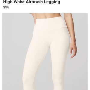 White High-Waist Air Brush Alo leggings